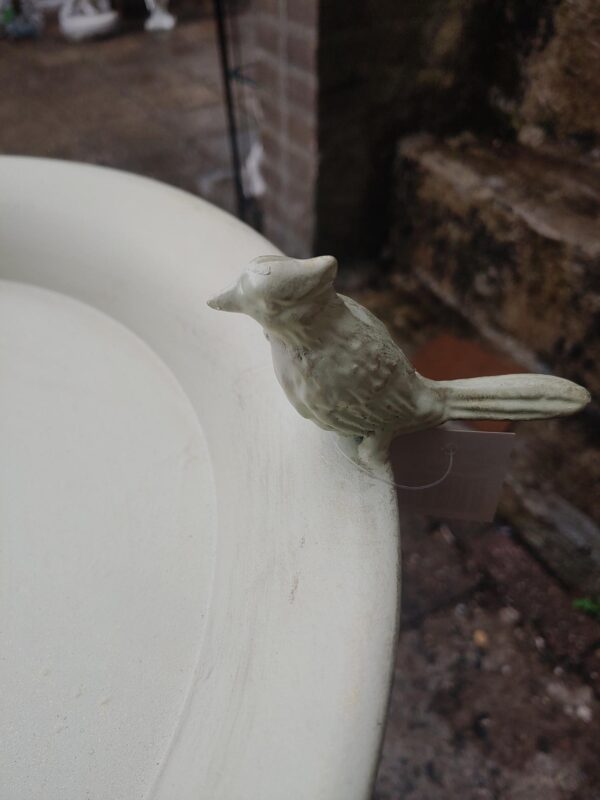 Vogelbad oud wit - Afbeelding 3