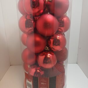 30 kerstballen rood