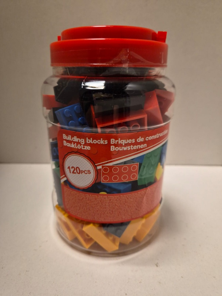 Pot met 120 bouwstenen