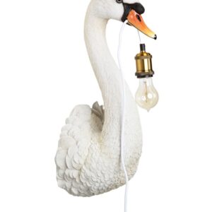 Polystone zwaan met verlichting